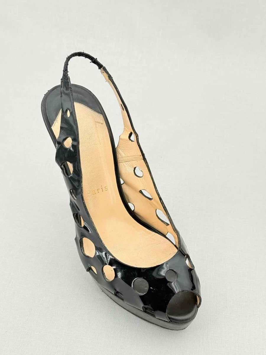 Pre - loved CHRISTIAN LOUBOUTIN Black Size EU 40 Heeled Sandals at Reems Closet