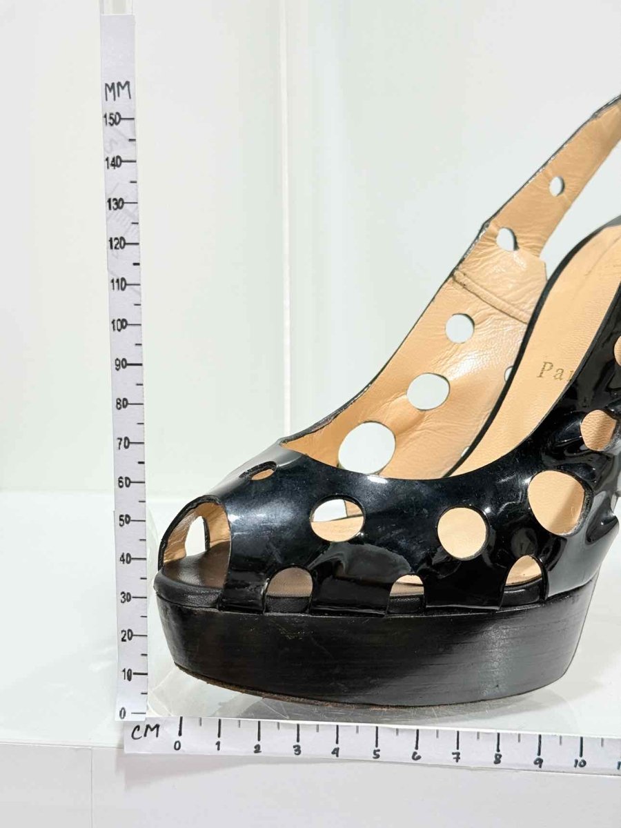 Pre - loved CHRISTIAN LOUBOUTIN Black Size EU 40 Heeled Sandals at Reems Closet