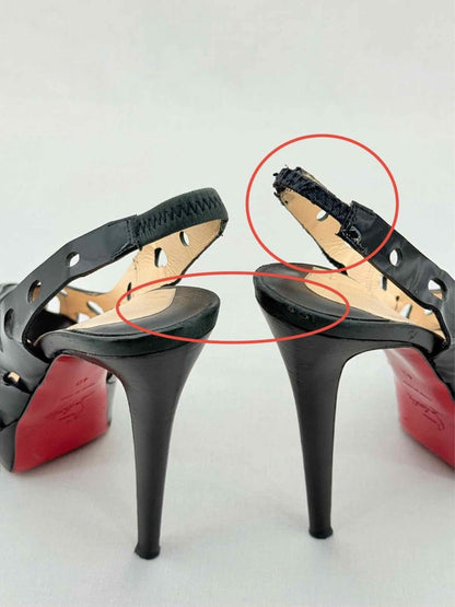 Pre - loved CHRISTIAN LOUBOUTIN Black Size EU 40 Heeled Sandals at Reems Closet