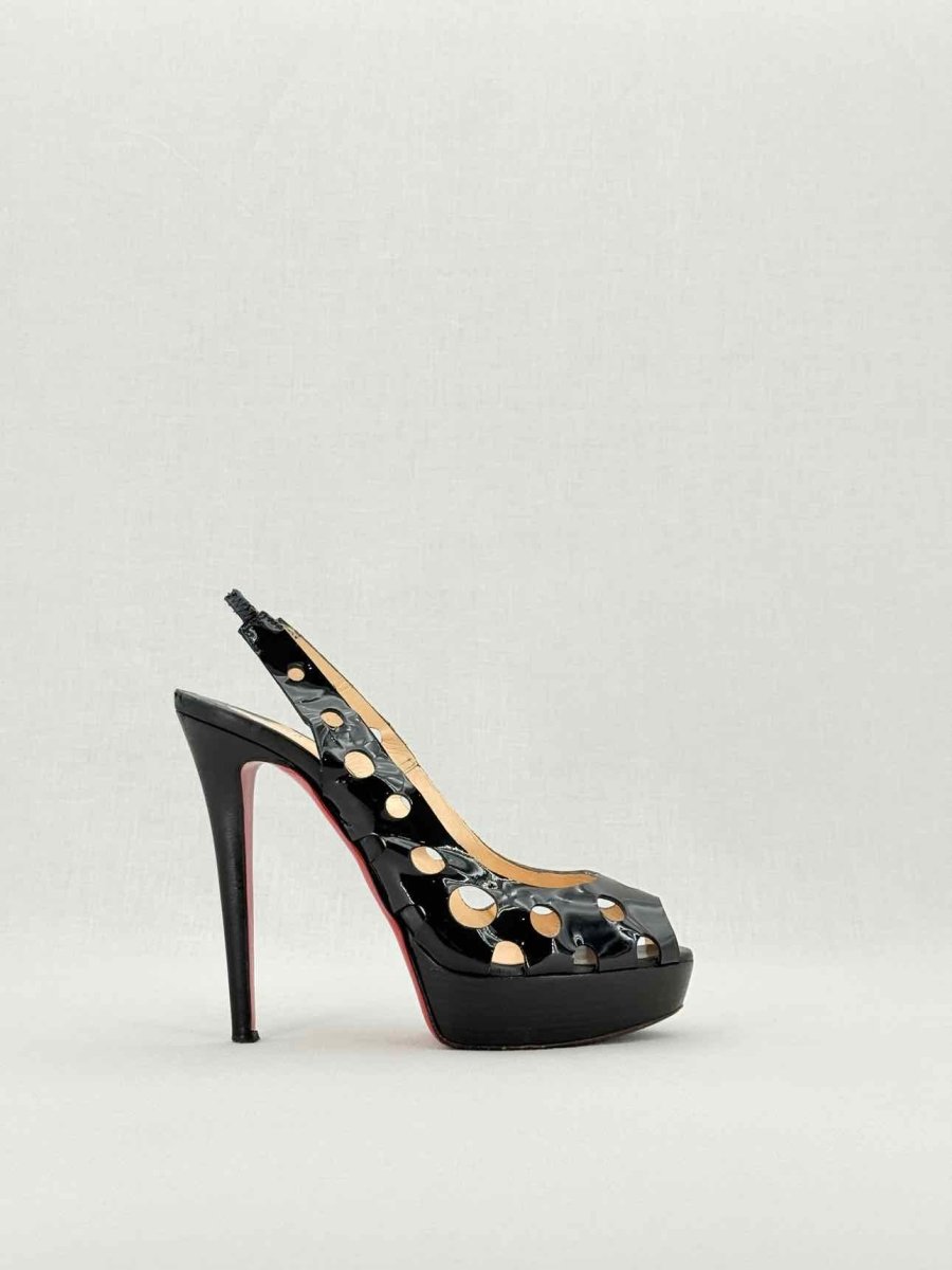 Pre - loved CHRISTIAN LOUBOUTIN Black Size EU 40 Heeled Sandals at Reems Closet