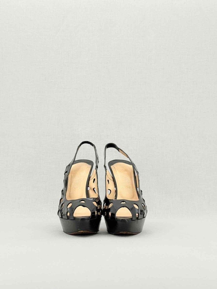 Pre - loved CHRISTIAN LOUBOUTIN Black Size EU 40 Heeled Sandals at Reems Closet