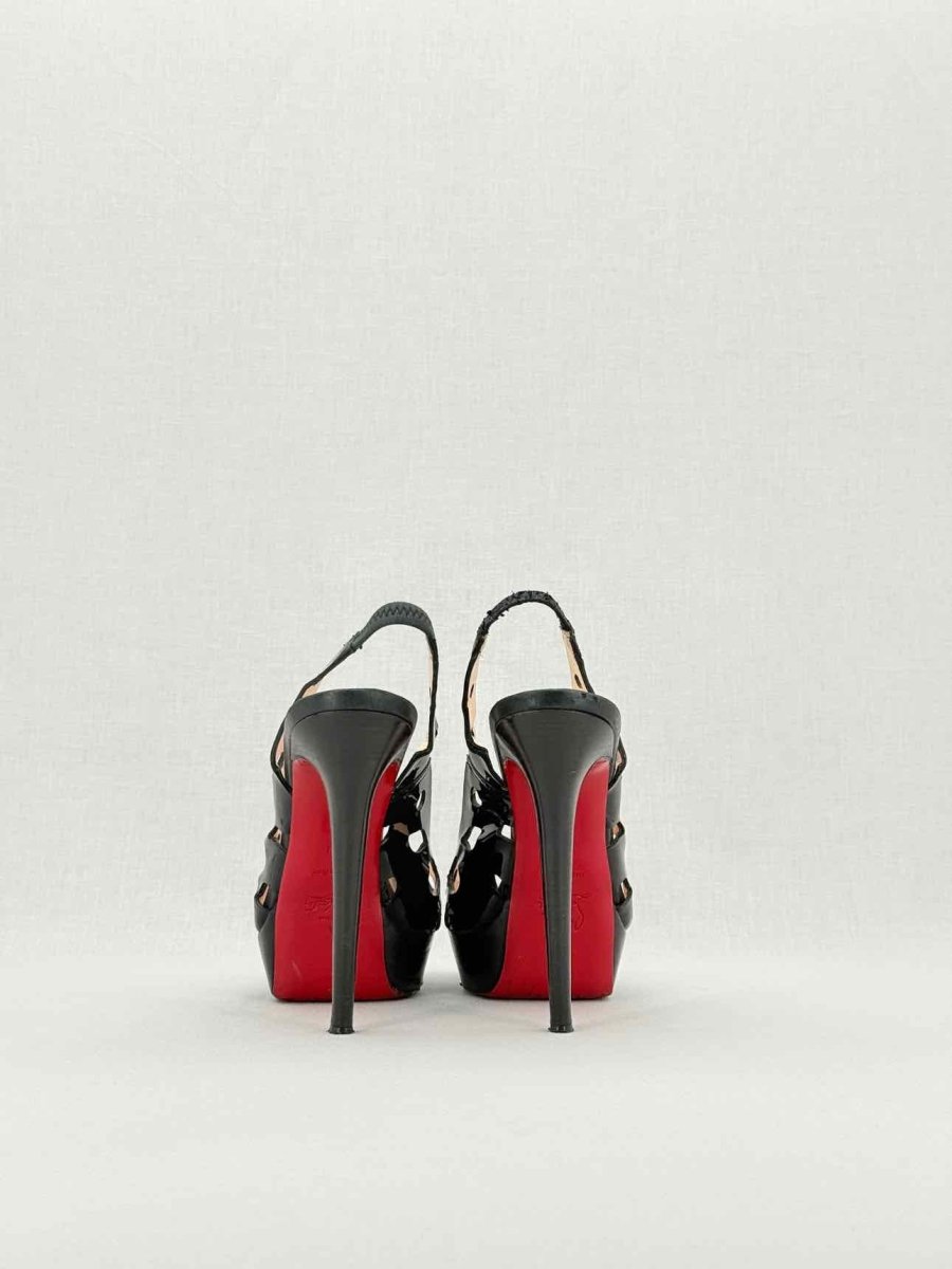 Pre - loved CHRISTIAN LOUBOUTIN Black Size EU 40 Heeled Sandals at Reems Closet