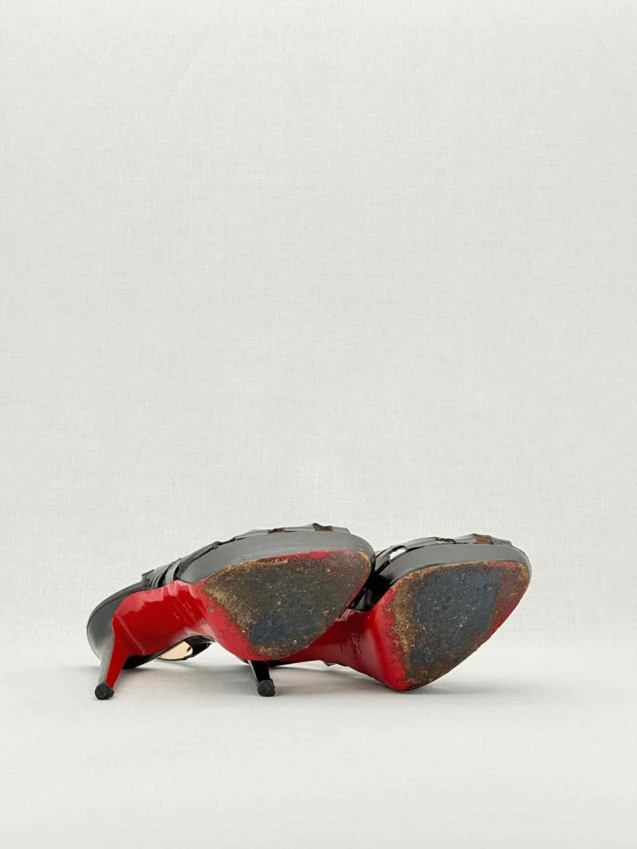 Pre - loved CHRISTIAN LOUBOUTIN Black Size EU 40 Heeled Sandals at Reems Closet