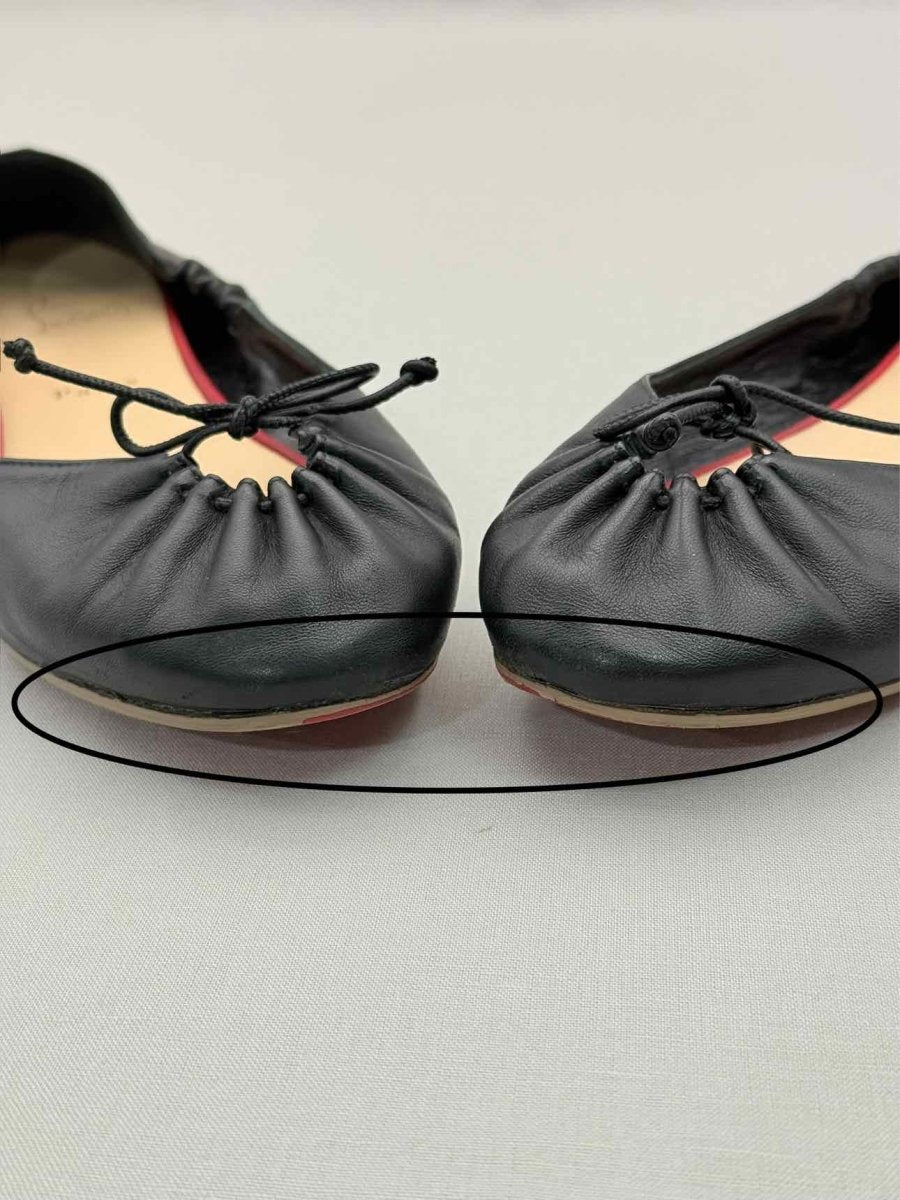 Pre-loved CHRISTIAN LOUBOUTIN Black Size EU 40.5 Ballet Flats at Reems Closet