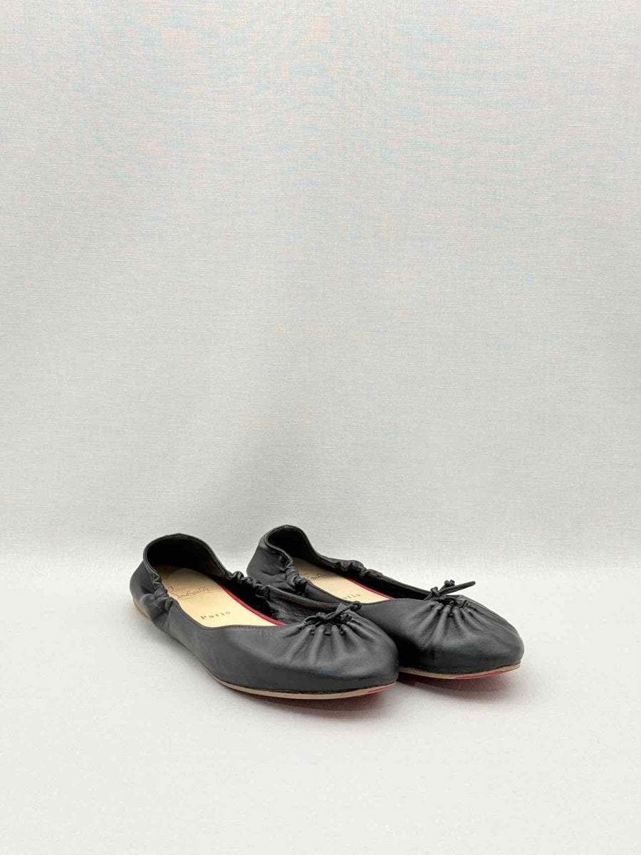 Pre-loved CHRISTIAN LOUBOUTIN Black Size EU 40.5 Ballet Flats at Reems Closet