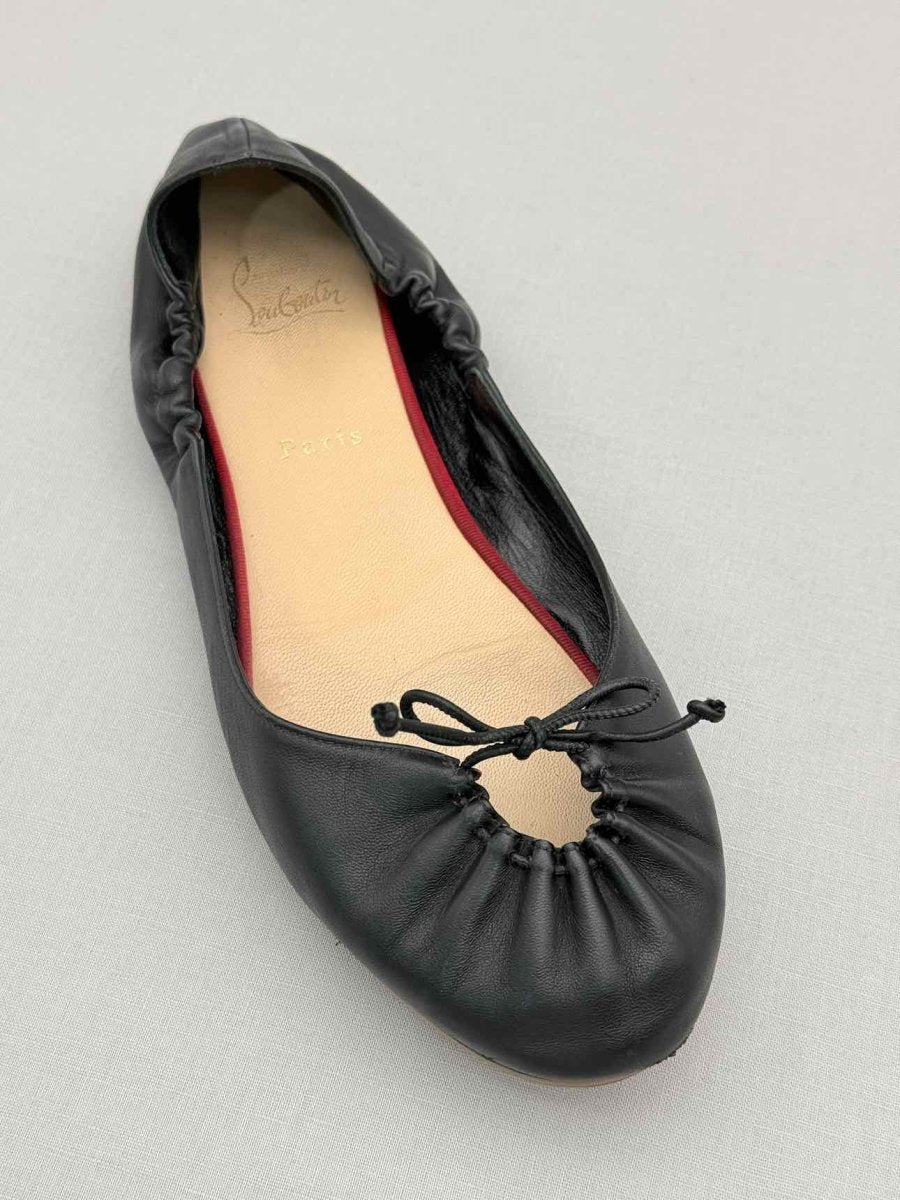 Pre-loved CHRISTIAN LOUBOUTIN Black Size EU 40.5 Ballet Flats at Reems Closet