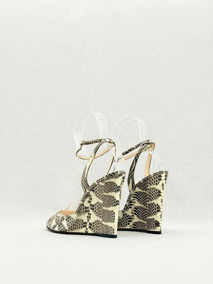 Pre - loved CHRISTIAN LOUBOUTIN Brown & Beige Size EU 39 Slingbacks at Reems Closet