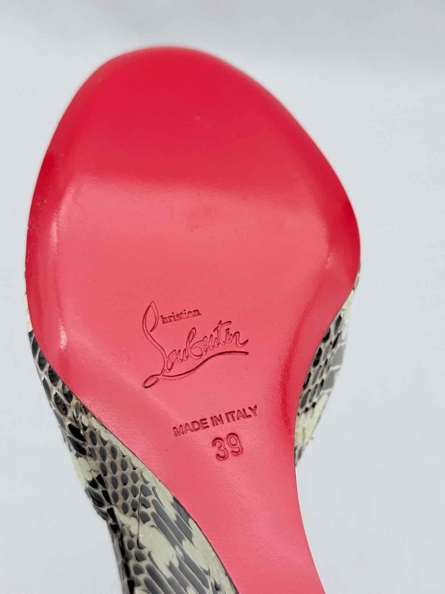 Pre - loved CHRISTIAN LOUBOUTIN Brown & Beige Size EU 39 Slingbacks at Reems Closet