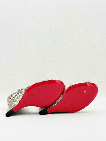 Pre - loved CHRISTIAN LOUBOUTIN Brown & Beige Size EU 39 Slingbacks at Reems Closet