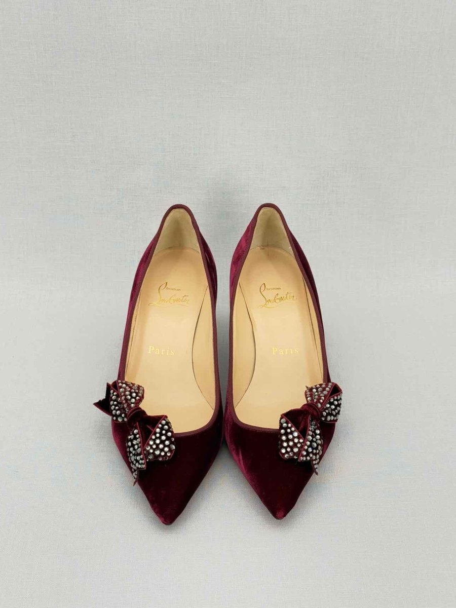 Pre - loved CHRISTIAN LOUBOUTIN Burgundy Size EU 36 Pumps at Reems Closet
