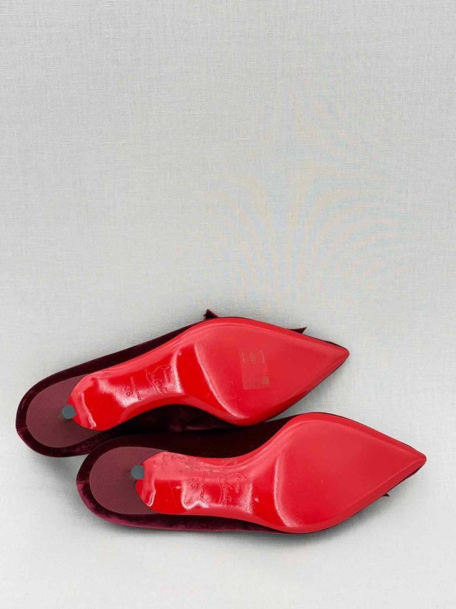 Pre - loved CHRISTIAN LOUBOUTIN Burgundy Size EU 36 Pumps at Reems Closet