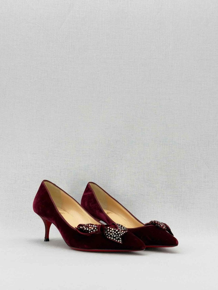 Pre - loved CHRISTIAN LOUBOUTIN Burgundy Size EU 36 Pumps at Reems Closet