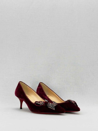 Pre - loved CHRISTIAN LOUBOUTIN Burgundy Size EU 36 Pumps at Reems Closet