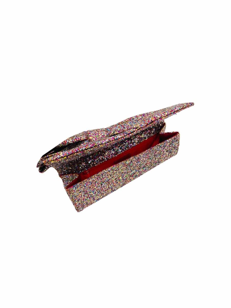 Pre - loved CHRISTIAN LOUBOUTIN Clutch Pink Multicolor Clutch at Reems Closet