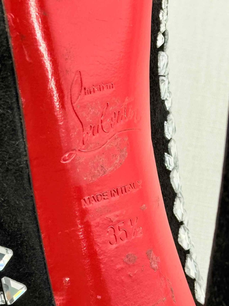 Pre - loved CHRISTIAN LOUBOUTIN Daffodile Black Size EU 35.5 Pumps at Reems Closet