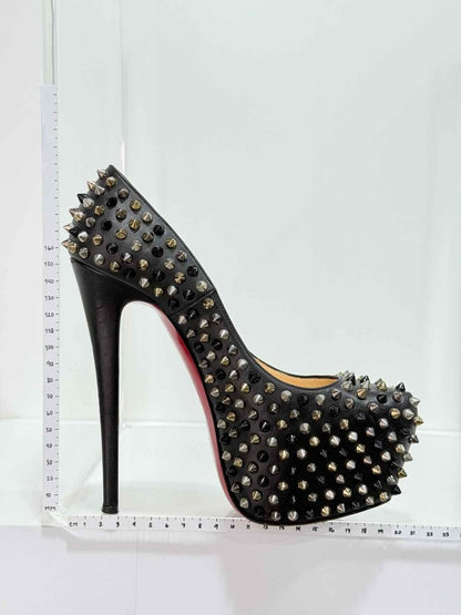 Pre - loved CHRISTIAN LOUBOUTIN Daffodile Black Size EU 38 Pumps at Reems Closet
