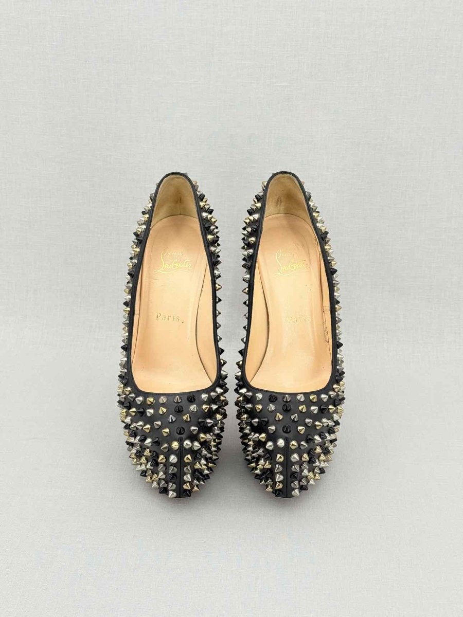 Pre - loved CHRISTIAN LOUBOUTIN Daffodile Black Size EU 38 Pumps at Reems Closet
