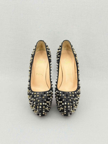 Pre - loved CHRISTIAN LOUBOUTIN Daffodile Black Size EU 38 Pumps at Reems Closet