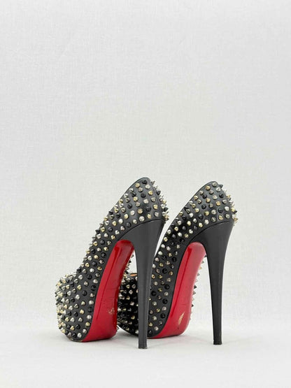 Pre - loved CHRISTIAN LOUBOUTIN Daffodile Black Size EU 38 Pumps at Reems Closet