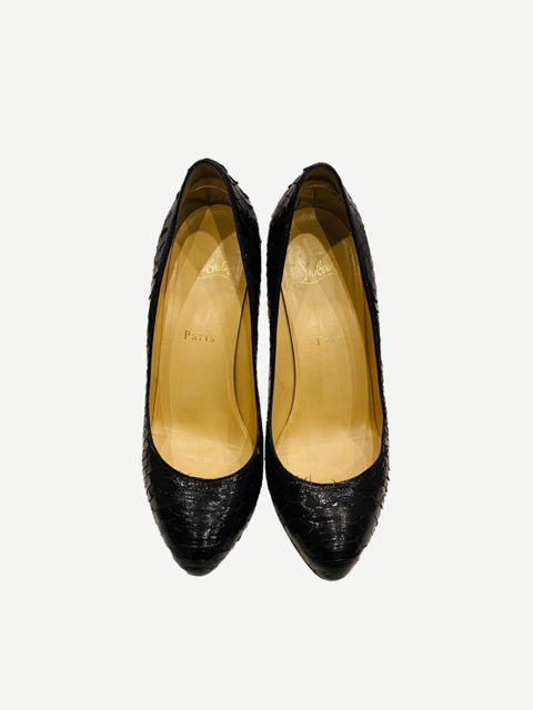 Pre - loved CHRISTIAN LOUBOUTIN Fifi Black Size EU 37.5 Pumps at Reems Closet