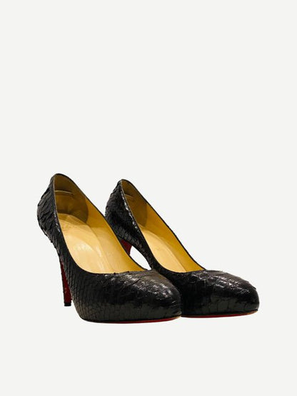 Pre - loved CHRISTIAN LOUBOUTIN Fifi Black Size EU 37.5 Pumps at Reems Closet