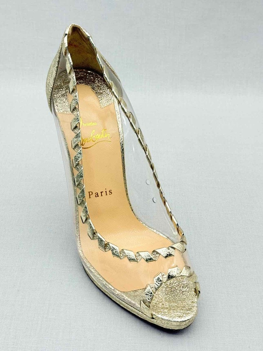 Pre - loved CHRISTIAN LOUBOUTIN Hargaret Cracked Size EU 38.5 Pumps at Reems Closet