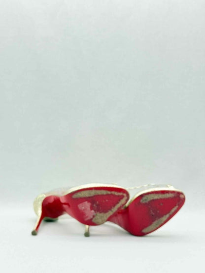 Pre - loved CHRISTIAN LOUBOUTIN Hargaret Cracked Size EU 38.5 Pumps at Reems Closet