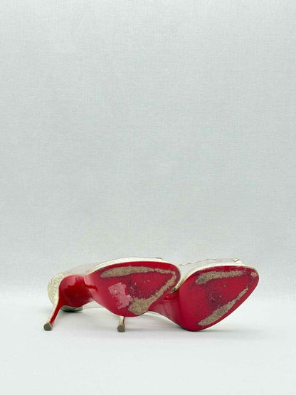 Pre - loved CHRISTIAN LOUBOUTIN Hargaret Cracked Size EU 38.5 Pumps at Reems Closet