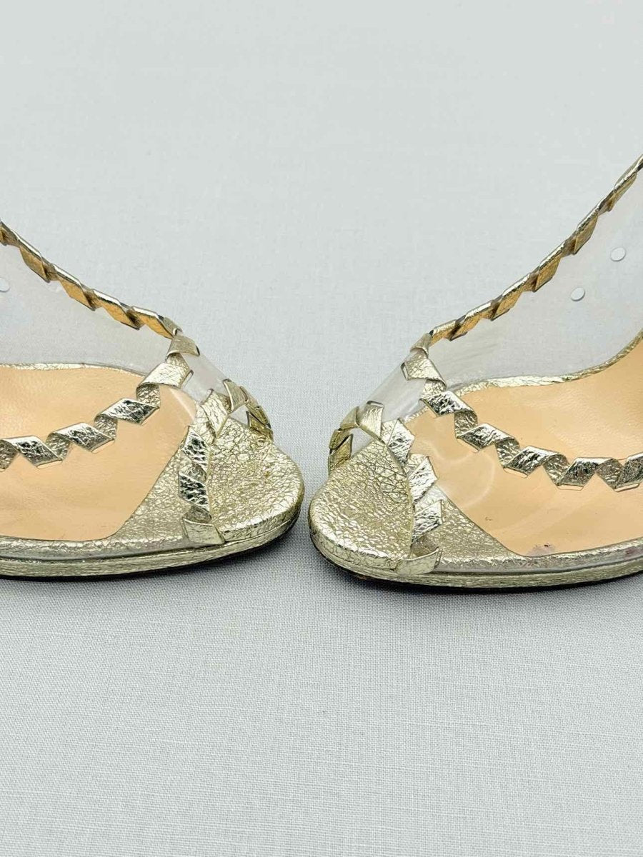 Pre - loved CHRISTIAN LOUBOUTIN Hargaret Cracked Size EU 38.5 Pumps at Reems Closet