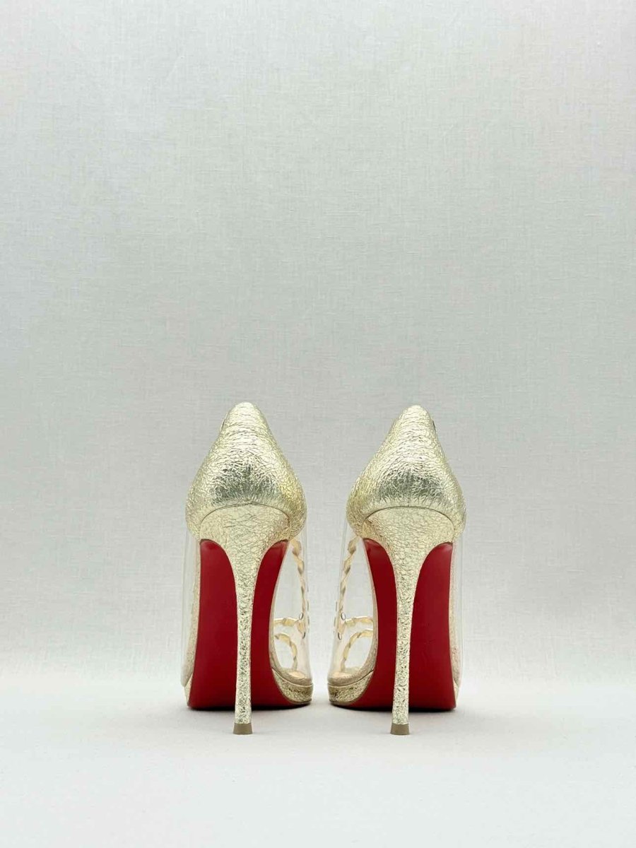 Pre - loved CHRISTIAN LOUBOUTIN Hargaret Cracked Size EU 38.5 Pumps at Reems Closet
