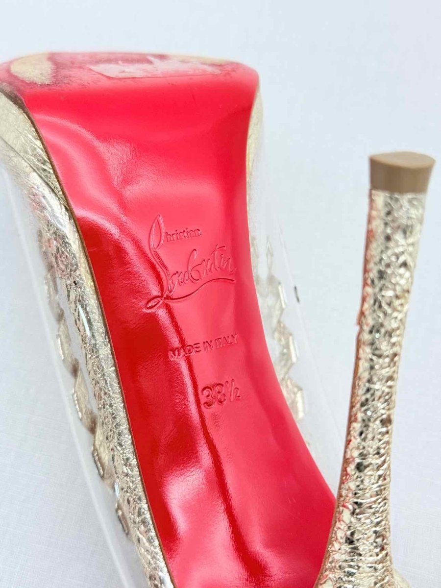 Pre - loved CHRISTIAN LOUBOUTIN Hargaret Cracked Size EU 38.5 Pumps at Reems Closet