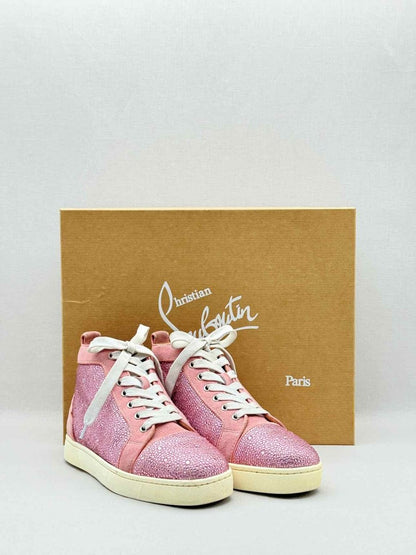 Pre - loved CHRISTIAN LOUBOUTIN Hi Top Pink Size EU 38 Sneakers at Reems Closet
