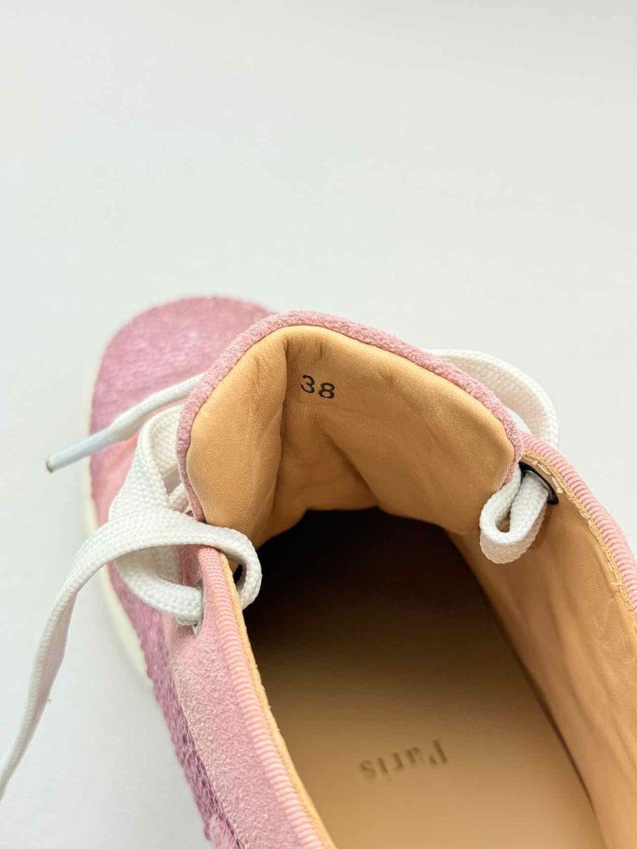 Pre - loved CHRISTIAN LOUBOUTIN Hi Top Pink Size EU 38 Sneakers at Reems Closet