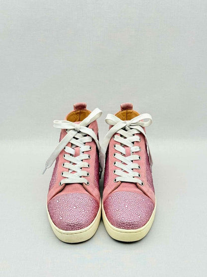 Pre - loved CHRISTIAN LOUBOUTIN Hi Top Pink Size EU 38 Sneakers at Reems Closet