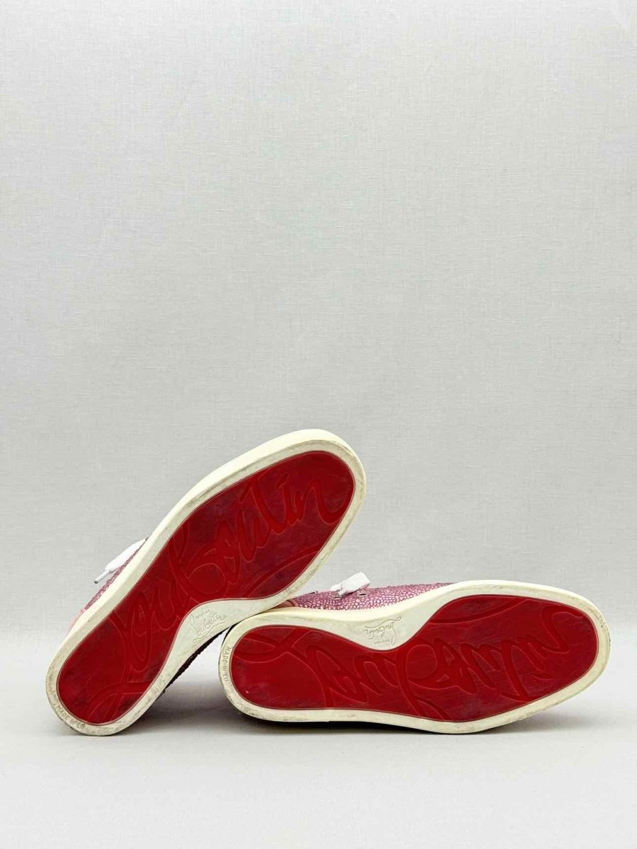 Pre - loved CHRISTIAN LOUBOUTIN Hi Top Pink Size EU 38 Sneakers at Reems Closet