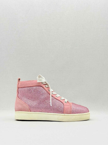 Pre - loved CHRISTIAN LOUBOUTIN Hi Top Pink Size EU 38 Sneakers at Reems Closet