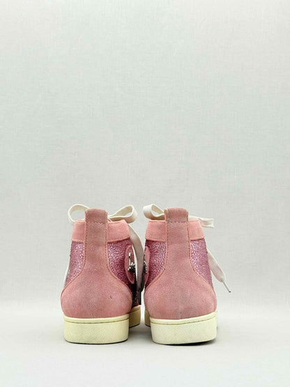 Pre - loved CHRISTIAN LOUBOUTIN Hi Top Pink Size EU 38 Sneakers at Reems Closet