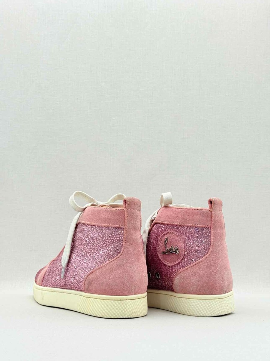 Pre - loved CHRISTIAN LOUBOUTIN Hi Top Pink Size EU 38 Sneakers at Reems Closet