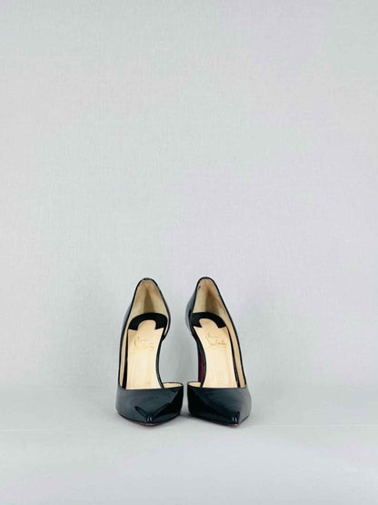 Pre - loved CHRISTIAN LOUBOUTIN Iriza Black Size EU 37 Pumps at Reems Closet