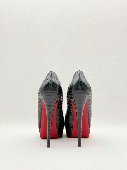 Pre-loved CHRISTIAN LOUBOUTIN Lady Peep Black Size EU 40 Pumps at Reems Closet
