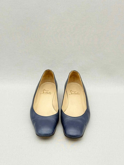 Pre - loved CHRISTIAN LOUBOUTIN Navy Blue Size EU 39 Flat Shoes at Reems Closet