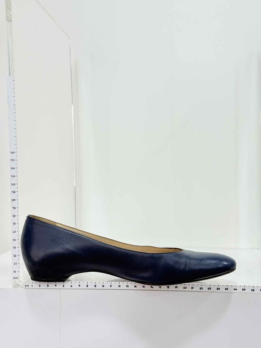 Pre - loved CHRISTIAN LOUBOUTIN Navy Blue Size EU 39 Flat Shoes at Reems Closet