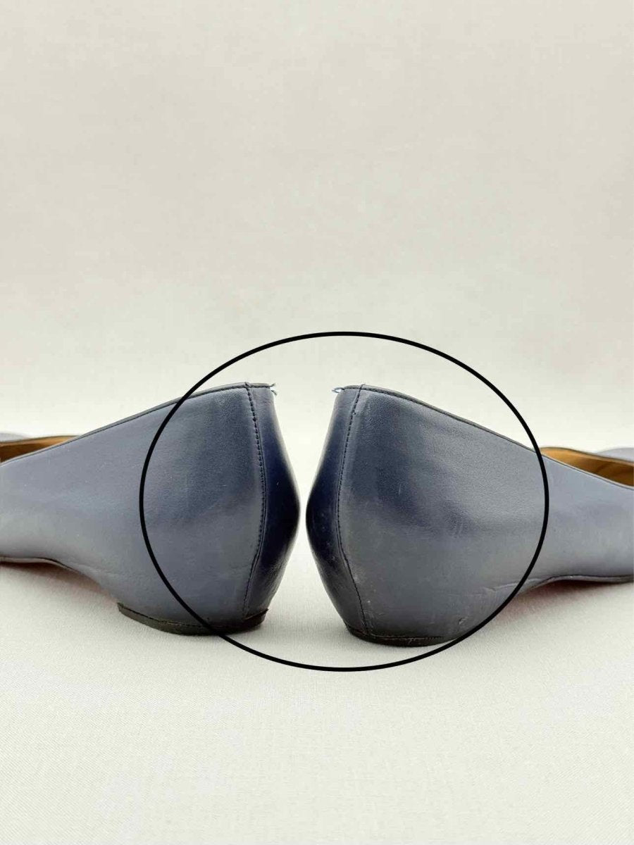 Pre - loved CHRISTIAN LOUBOUTIN Navy Blue Size EU 39 Flat Shoes at Reems Closet