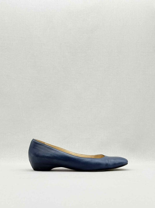 Pre - loved CHRISTIAN LOUBOUTIN Navy Blue Size EU 39 Flat Shoes at Reems Closet