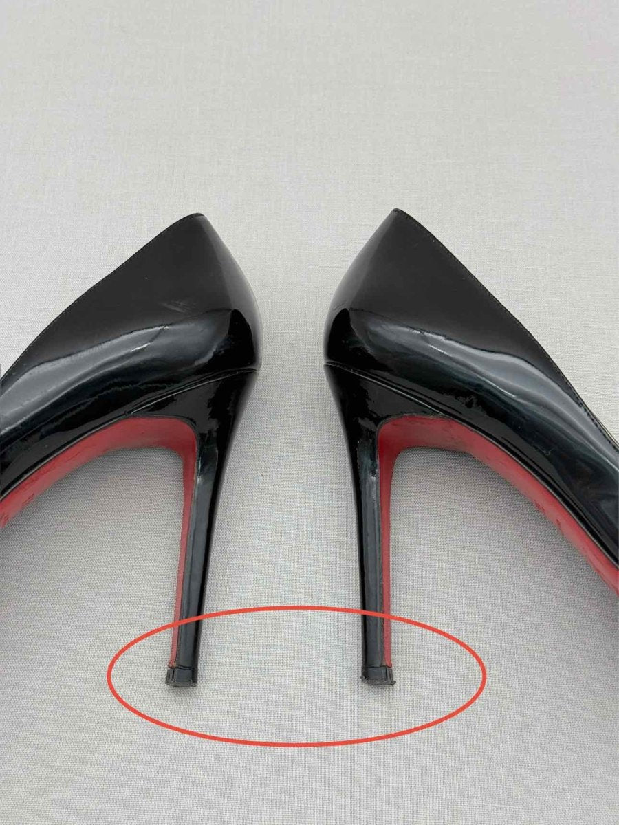 Pre-loved CHRISTIAN LOUBOUTIN Pigalle Black Size EU 38.5 Pumps at Reems Closet