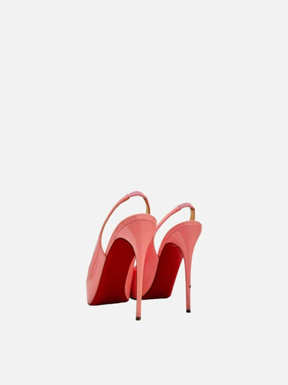 Pre - loved CHRISTIAN LOUBOUTIN Private Number Pink Slingbacks at Reems Closet