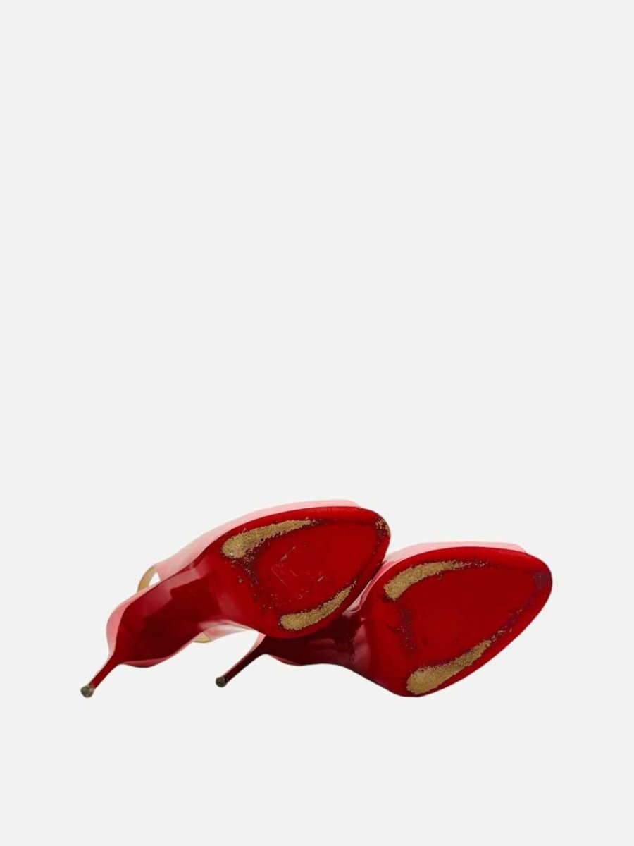 Pre - loved CHRISTIAN LOUBOUTIN Private Number Pink Slingbacks at Reems Closet