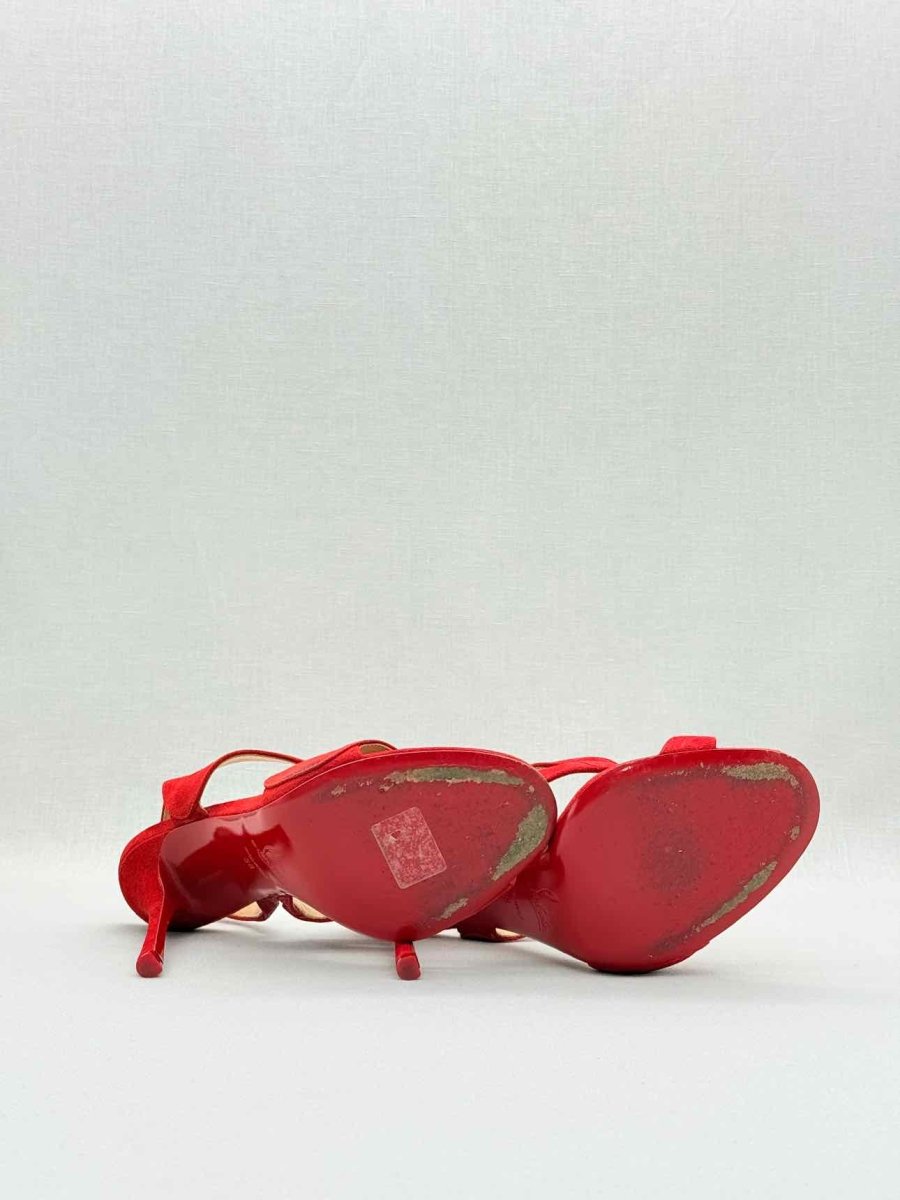 Pre - loved CHRISTIAN LOUBOUTIN Red Size EU 38 Heeled Sandals at Reems Closet
