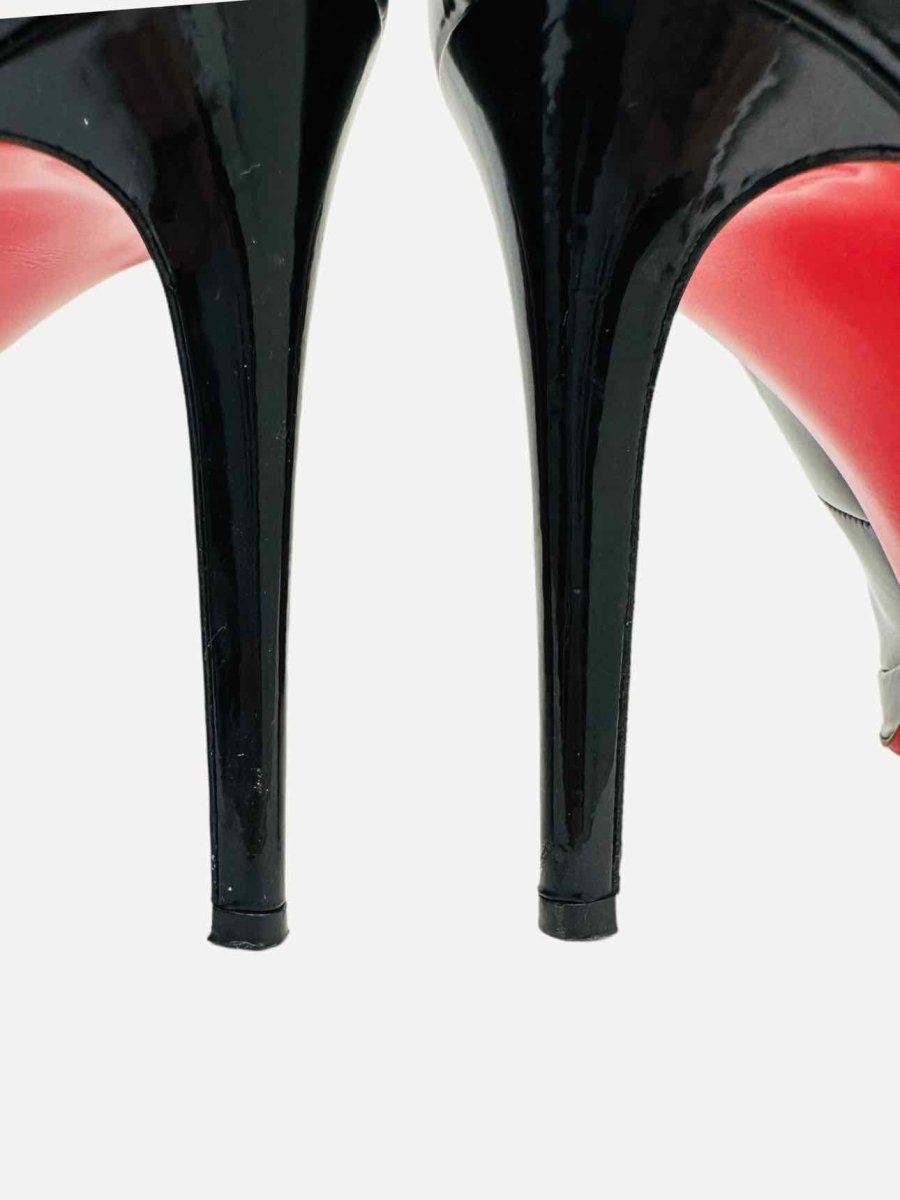 Pre - loved CHRISTIAN LOUBOUTIN Round Toe Black Pumps at Reems Closet