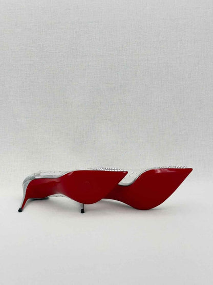 Pre - loved CHRISTIAN LOUBOUTIN Silver Size EU 39.5 Pumps at Reems Closet